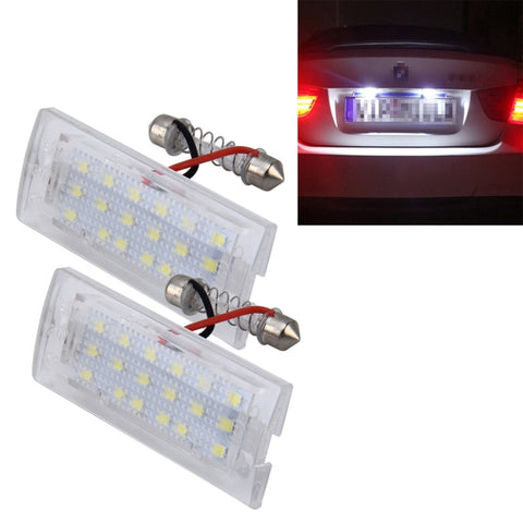 Luce targa da 2 pezzi con 18 lampade SMD-3528 per BMW E53(X5), 2W 120LM, 6000K, DC12V (luce bianca), For BMW E53