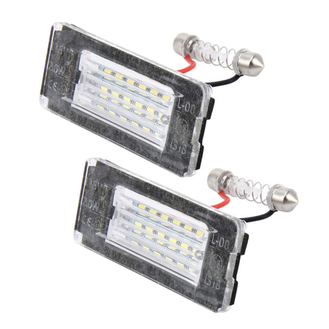 Luce targa da 2 pezzi con 18 lampade SMD-3528 pour BMW MINI R56,2W 120LM,6000K, DC12V (luce bianca), pour BMW MINI R56