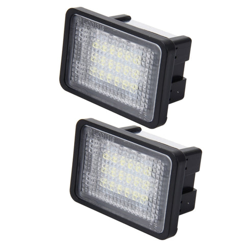 2 luci targa con 18 lampade SMD-3528 per Mercedes-Benz GLK X204, 2W 120LM, DC12V (luce bianca), For Benz GLK X204 - Novalix Store