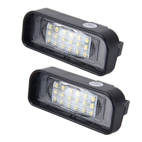 Luce targa da 2 pezzi con 18 lampade SMD-3528 con Canbus per Mercedes-Benz W220,2W 120LM,6000K, DC12V (luce bianca), For Benz W220