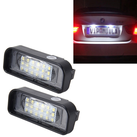Luce targa da 2 pezzi con 18 lampade SMD-3528 con Canbus per Mercedes-Benz W220,2W 120LM,6000K, DC12V (luce bianca), For Benz W220