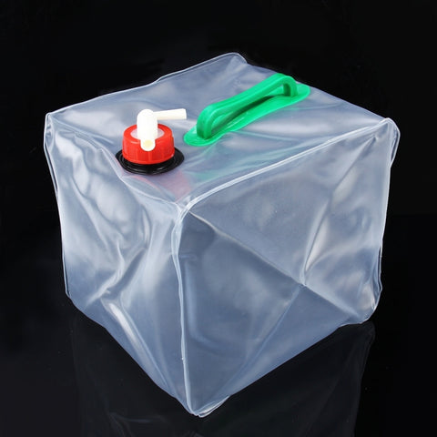 Contenitore pour sac d'eau pieghevole da esterno en PVC transparent de 10 litres avec interrupteur ON/OFF, 10L avec interrupteur ON/OFF