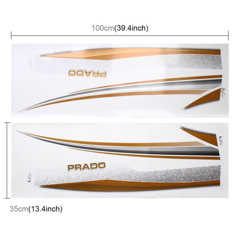 Autocollant brillant pour voiture de marque avec rayures décoratives pour carrozzeria SUV de 4 personnes pour Toyota Prado version 2014, pour 2014 Version Prado