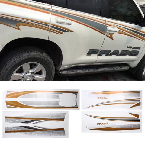 Autocollant brillant pour voiture de marque avec rayures décoratives pour carrozzeria SUV de 4 personnes pour Toyota Prado version 2014, pour 2014 Version Prado