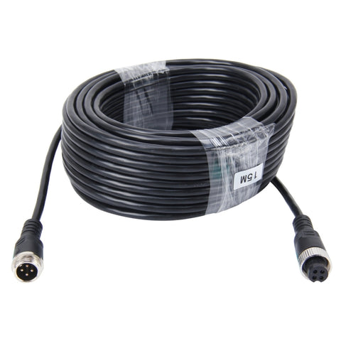 Câble d'extension audio-vidéo avec connecteur aéronautique M12 4P de 15 m pour DVR pour caméra CCTV, 15 m