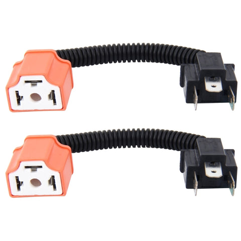 Cavo di conversione da maschio a femmina per fari allo xeno HID H4 da 2 pezzi con presa adattatore in ceramica, H4