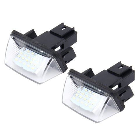 Luce targa da 2 pezzi con 24 lampade SMD-3528 per Peugeot Citroen, For Peugeot