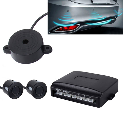 Sistema radar di retromarcia con cicalino per auto - Sistema radar di retromarcia con 2 sensori di parcheggio di qualità premium, Buzzer
