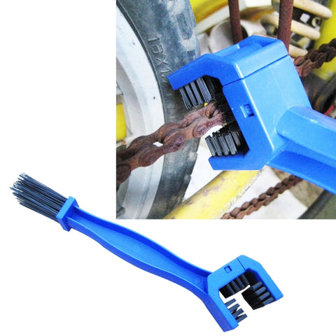 Spazzola pour la brosse de la chaîne en nylon pour vélo de moto, bleu