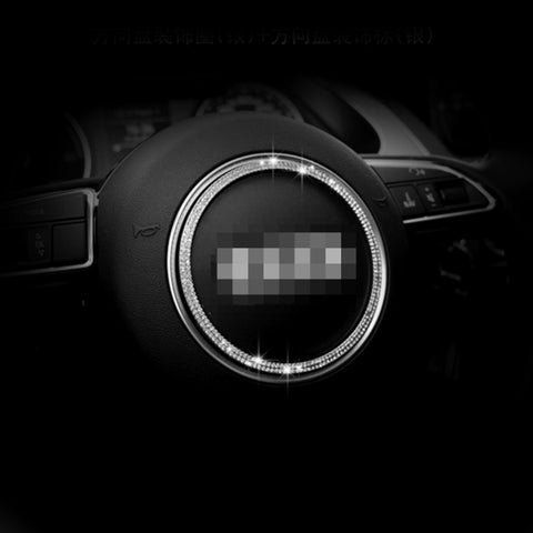 Anello decorativo per volante en alluminio per auto con diamanti per Audi, pour Audi