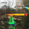 10pcs High Pressure Plastic Bottle Drink Beverage Trolley Gun Spray  Reciprocating Sprayer Coke Bottle Sprayer Manual Pressure Sprayer, Random Color Del...