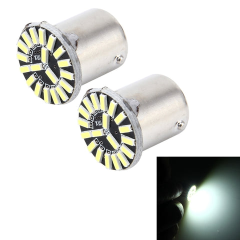 2 PZ 1156/BA15S 1W 50 LM 6000K Luce di rotazione automatica per auto con 19 lampade LED SMD-4014, DC 12V, 1156/BA15S 1W - Novalix Store