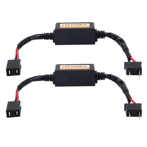 Adattatore decodificatore senza errori di avviso Canbus per fari LED per auto H7 da 2 pezzi per DC 9-16V/20W-40W, H7