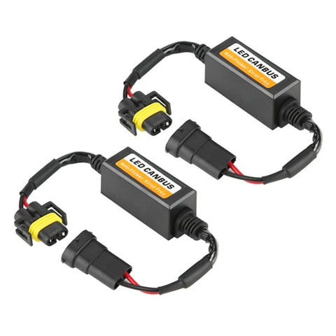 2 PZ H11/H8/H9/H16/5202 Auto Auto LED Faro Canbus Avvertimento Decodificatore Senza Errori Adattatore per DC 9-16 V/20 W-40 W, H11/H8/H9/H16/5202 - Novalix Store