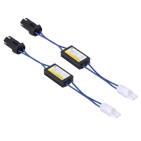 Adattatore decodificatore senza errori di avviso luce di sicurezza per auto T10 da 2 pezzi per DC 12V/3W, T10