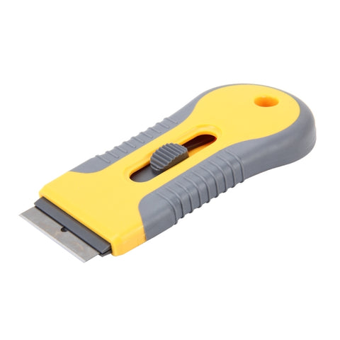 Strumento per coltello per pulizia multifunzione scalabile in alluminio per auto con manico in plastica per pellicola di avvolgimento per la pulizia dei vetri, Aluminum Scalable Film Scraper
