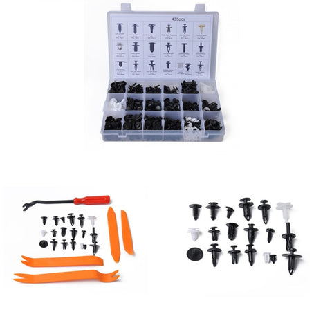 Ensemble de clips de fixation pour voiture, 435 pièces, assortiment de clips pour rivets, éléments de fixation en plastique pour panneaux de rives de la voiture, pour Ford/Jeep, 435 pièces