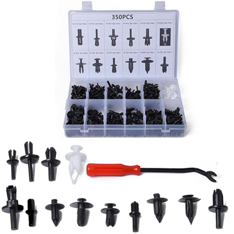 Set di clip di fissaggio per rivetti universali per auto da 350 pezzi, 350 PCS