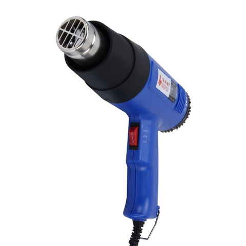 DINGGUAGUA 1800W Industriel Robuste Professionnel Température réglable de 50 degrés Celsius à 650 degrés Celsius Pistolet à air chaud avec affichage de la température, Affichage de la température 50 à 650 degrés