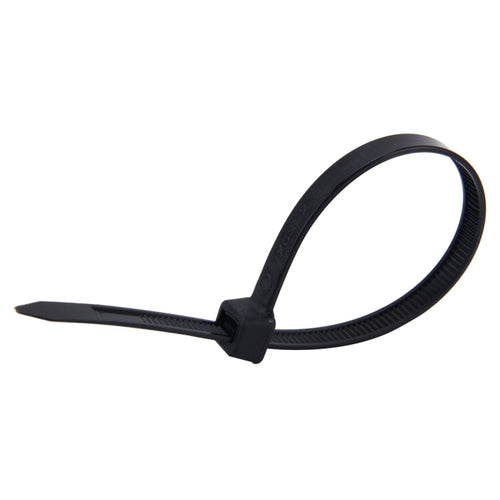 100 Pack 8mm x 200mm Black Nylon Cable Ties for Versatile