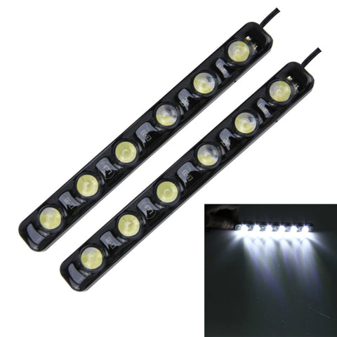 2 luci di marcia diurna DRL da 6 W 180 LM 6000 K con 6 lampade SMD-5050, CC 12 V, 6W - Novalix Store