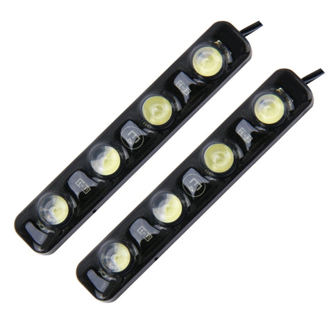 2 luci di marcia diurna DRL da 4 W 120 LM 6000 K con 4 lampade SMD-5050, CC 12 V, 4W - Novalix Store