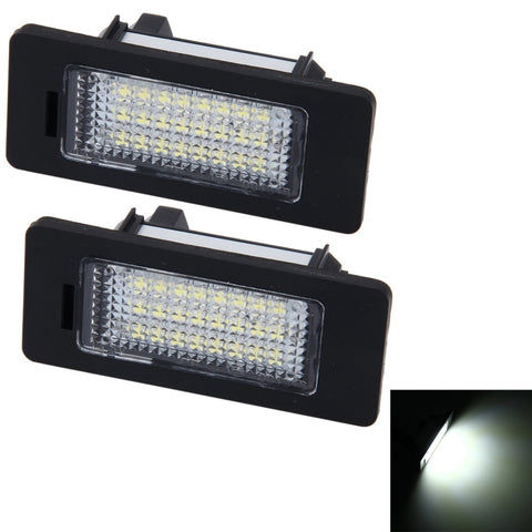 2 luci targa con 24 lampade SMD-3528 per BMW E81/E82/E90/E91/E92/E93/E60/E61/E39 (luce bianca), For BMW - Novalix Store