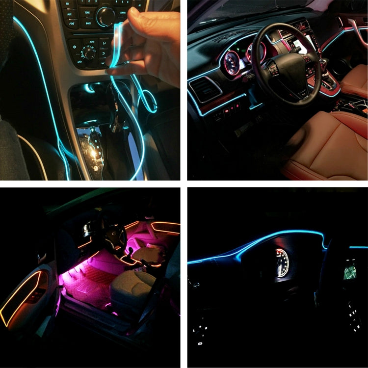 Striscia LED flessibile a luce fredda da 4 m per la decorazione dell'auto, 4m