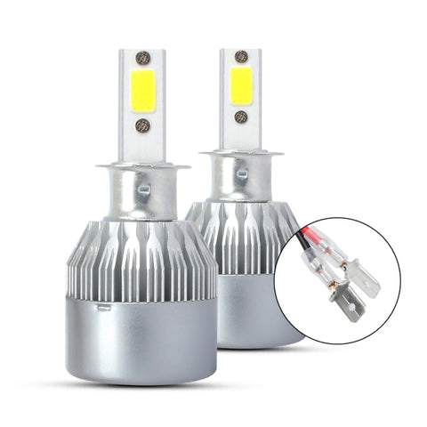 2 fari LED per auto a corrente costante Canbus H3 18W 1800 LM 6000K IP68 con 2 lampade COB, DC 9-36V, H3