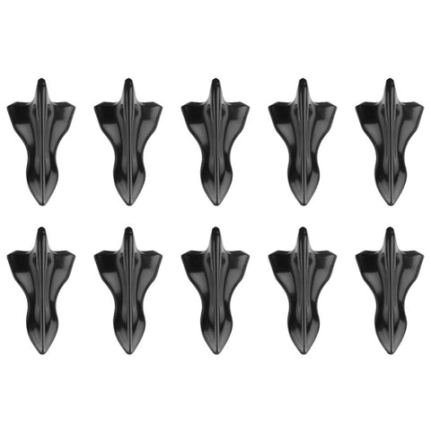 Spoiler sul tetto del generatore di vortice del diffusore della pinna di squalo nero universale da 10 pezzi, Black