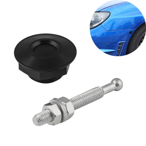 Kit clip di blocco perni per cofano in billet con pulsante rapido per mini auto in acciaio inossidabile, Mini Stainless Steel (Black), Mini Stainless Steel (Silver)