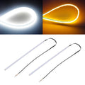 2 PCS 45cm DC12V 5W Ultra-thin Waterproof Car Auto Double Colors Turn Lights / Running Lights SMD-2835 LED Bulbs (Turn Lights: Yellow Light; Running Lig...
