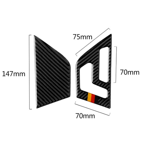 2 pezzi bandiera tedesca auto in fibra di carbonio con guida a destra pannello di regolazione del sedile adesivo decorativo per Mercedes-Benz W204 2007-2013, Right Drive Seat Adjustment (A) - Novalix Store