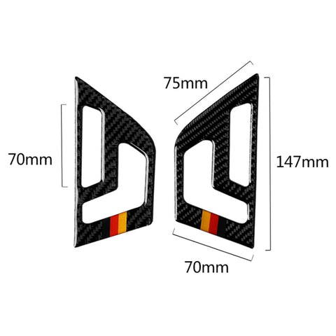 2 pezzi bandiera tedesca auto pannello di regolazione del sedile in fibra di carbonio adesivo decorativo per Mercedes-Benz W204 2007-2013, Seat Adjustment - Novalix Store