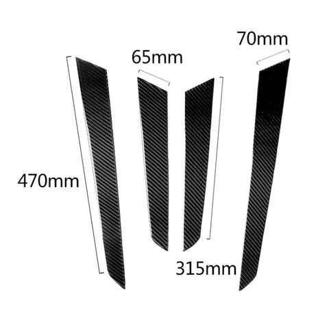 Adhésif décoratif pour panneau intérieur de la porte intérieure en fibre de carbone à 4 pièces pour Mercedes-Benz W204 2007-2013, panneau de porte intérieure
