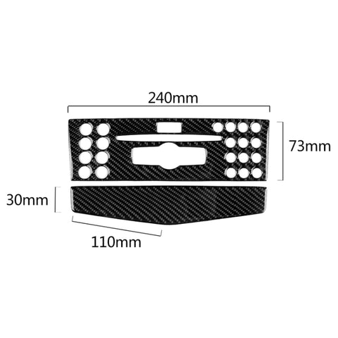Adhésif décoratif pour panneau de console centrale en fibre de carbone pour voiture pour Mercedes-Benz W204 Classe C 2007-2010, Console centrale (A)