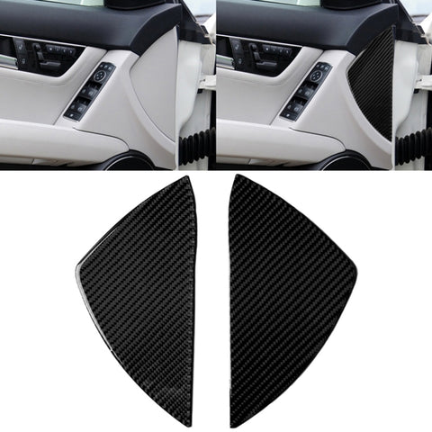 Adhésif décoratif pour panneau de porte antérieure en fibre de carbone pour voiture pour Mercedes-Benz W204 Classe C 2007-2013, fente de porte avant