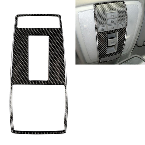 Adhésif décoratif pour corniche, lampe de lecture en fibre de carbone pour voiture, pour Mercedes-Benz W204 2007-2013 / W212 2010-2012, cadre de lampe de lecture