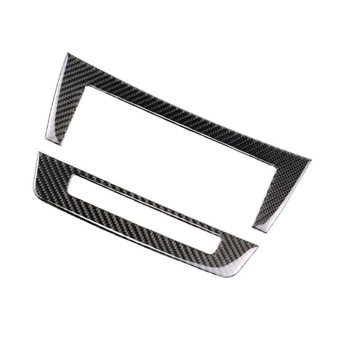 Adhésif décoratif pour panneau CD de commande centrale en fibre de carbone pour voiture pour Mercedes-Benz W204 2011-2013 7 impulsions, panneau CD de commande centrale