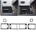 Car German Flag Carbon Fiber Air Outlet Ring + Intermediate Air Outlet + Side Air Outlet Panel Decorative Sticker for Mercedes-Benz W204 207-2010       ...
