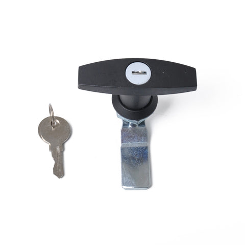 2 pezzi di serratura a forma di T nera con maniglia a paletta e chiavi per cassetta degli attrezzi, per rimorchio/yacht/camion, 2 PCS Black T Shape Handle - Novalix Store