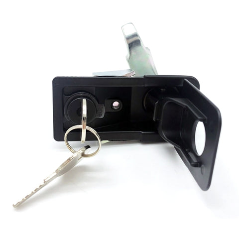 Chiusura porta con ingresso a paletta nera regolabile e chiavi Serratura per cassetta degli attrezzi per rimorchio/yacht/camion, 1 PCS