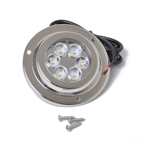DC 10-30V 12W IP68 316 Acciaio inossidabile 6 LED Luce blu Luce subacquea Barca ad alta potenza Luminosa per Marina / Yacht, 12W Blue Light