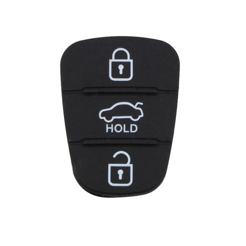 Cuscinetto en silicone di ricambio a 3 pulsanti per guscio chiave auto Hyundai / Kia, sans batterie, pour Hyundai / Kia 3 boutons