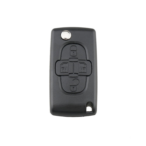 Pour CITROEN C8 / PEUGEOT 1007 Chiavi di ricambio per auto a 4 pulsanti con scanalatura, senza supporto, Pour CITROEN C8 / PEUGEOT 1007