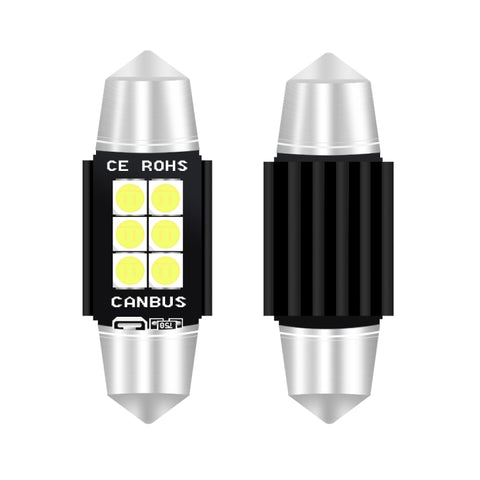 Lampada da Lettura per Auto 36mm DC12V-24V 3W 6000K 660LM 2 Pezzi