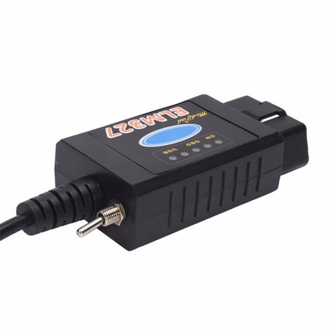 Strumento scanner diagnostico automatico USB OBDII con interfaccia ELM327 con interruttore, Auto Diagnostic Scanner