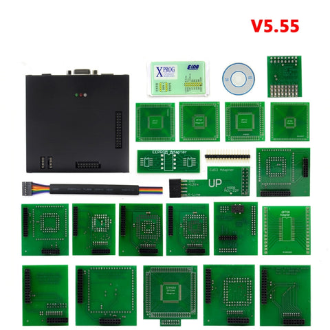 XPROG V5.55 Interface de programmation ECU avec échelle en métal noir, Interface de programmation