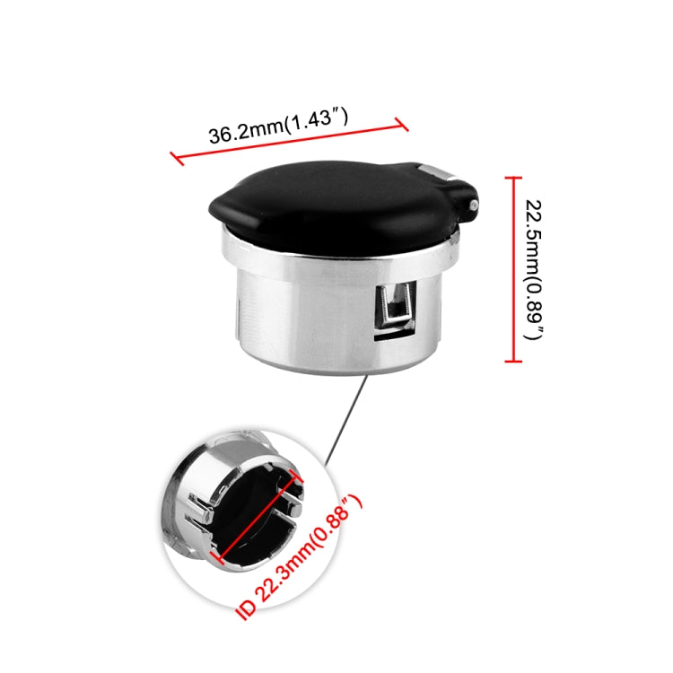 12V Chrome Cigarette Lighter Plug Retainer for Cars