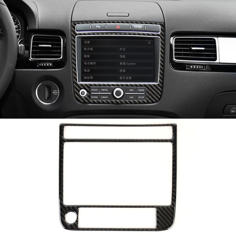 Adhésif décoratif pour panneau de navigation en fibre de carbone pour voiture pour Volkswagen Touareg, panneau de navigation